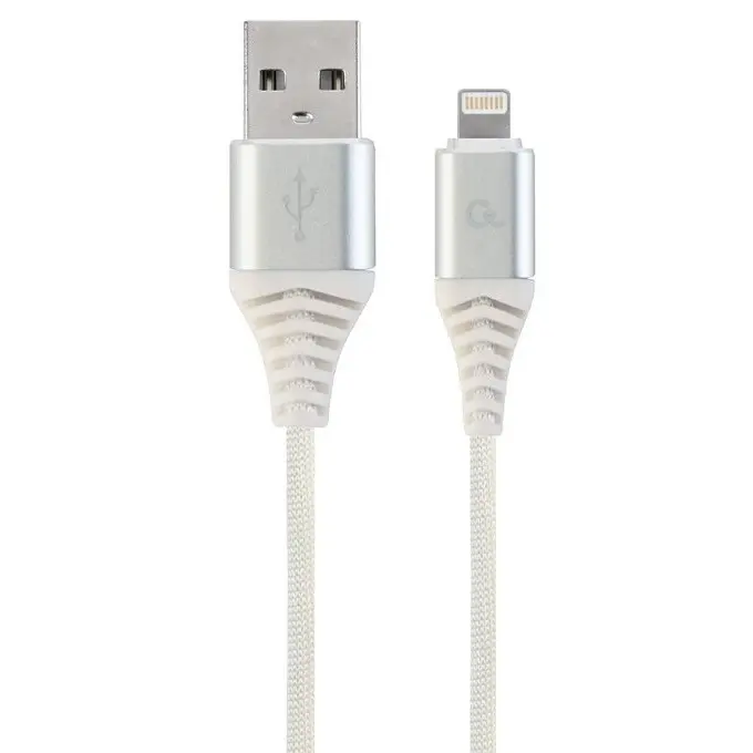 Cablu încărcare și sincronizare Cablexpert CC-USB2B-AMLM-1M-BW2, USB Type-A/Lightning, 1m, Alb - photo