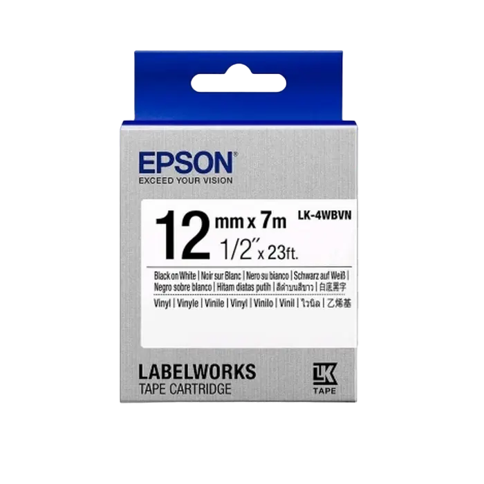 Cartuş de bandă Epson LK-4WBVN, 12 mm x 7 m - photo