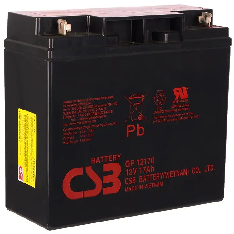 Аккумулятор для резервного питания CSB GP12170B1, 12В 17 - photo