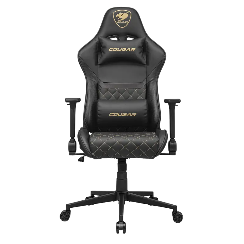 Scaun Gaming Cougar Armor One V2 Gold, PVC Piele, Negru | Auriu - photo