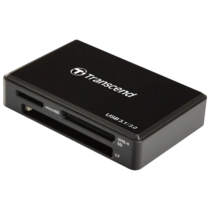 Cititor de carduri Transcend TS-RDF9, micro-USB, USB Type-A, Negru - photo
