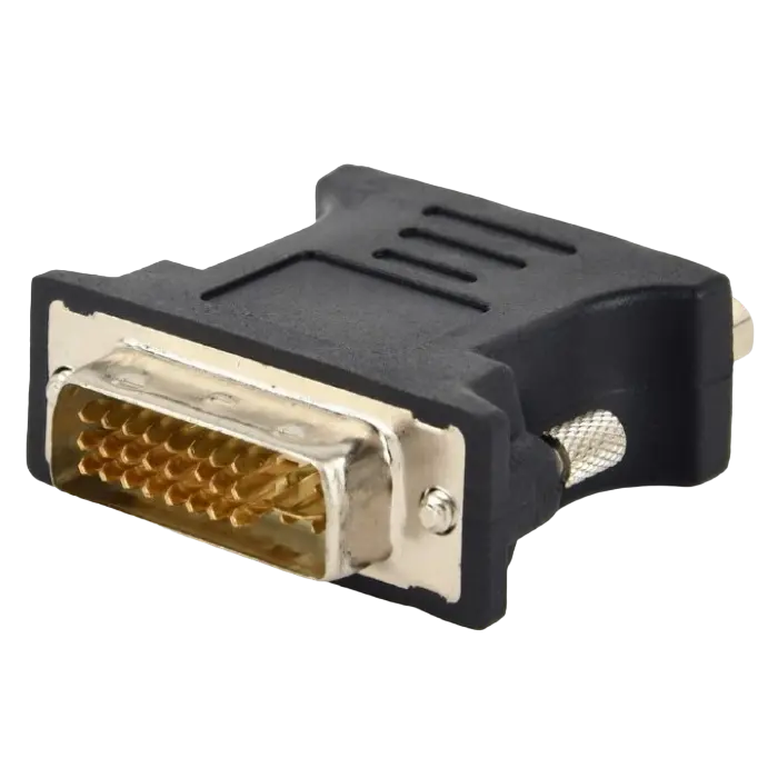 Видеоадаптер Cablexpert A-DVI-VGA-BK, DVI-I (M) - VGA D-Sub (F), Чёрный - photo