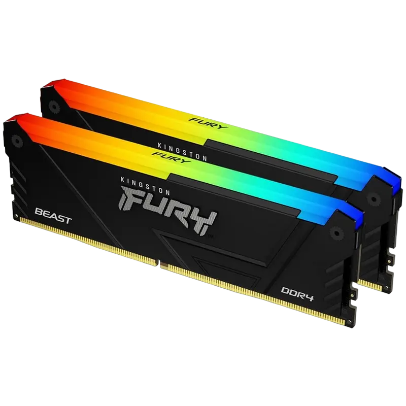 Memorie RAM Kingston FURY Beast RGB, DDR4 SDRAM, 3200 MHz, 64GB, KF432C16BB2AK2/64 - photo