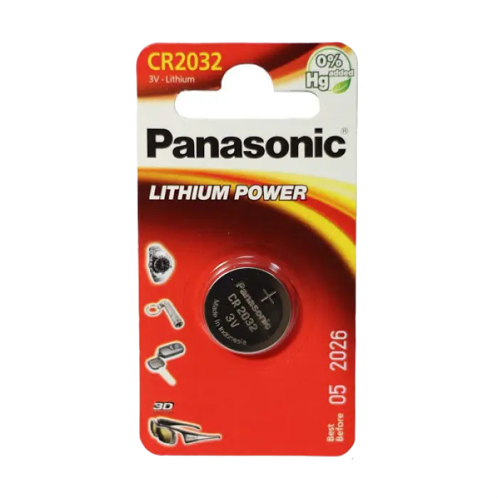 Baterii rotunde Panasonic CR-2032EL, CR2032, 1buc. - photo