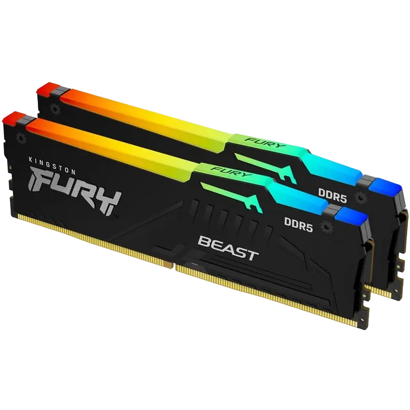 Memorie RAM Kingston FURY Beast RGB, DDR5 SDRAM, 6000 MHz, 64GB, KF560C36BBEAK2-64 - photo