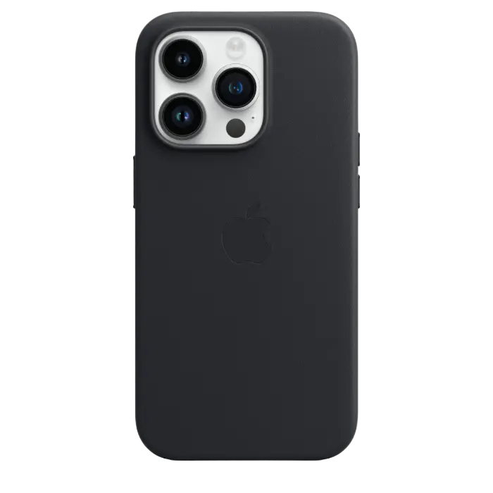 Чехол Apple iPhone 14 Pro Leather Case with MagSafe, Чёрный - photo