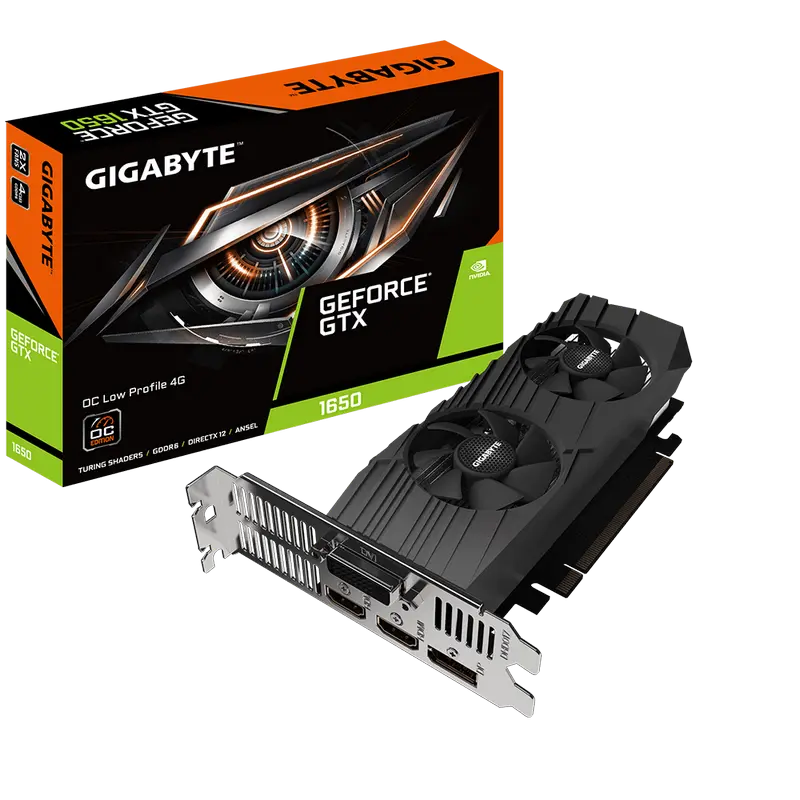 Видеокарта Gigabyte GV-N1656OC-4GL,  4ГБ GDDR6 128бит - photo