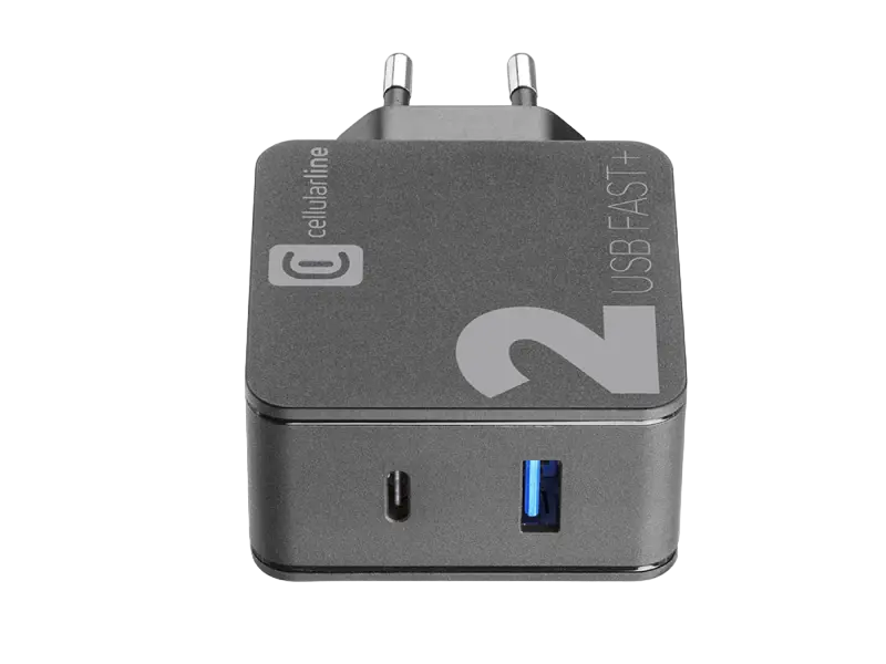 Зарядное устройство Cellularline USB-C, QC3.0 Charger 36W, 36Вт, Чёрный - photo