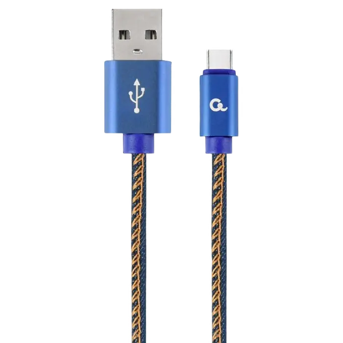 Cablu încărcare și sincronizare Cablexpert CC-USB2J-AMCM-2M-BL, USB Type-A/USB Type-C, 2m, Albastru - photo