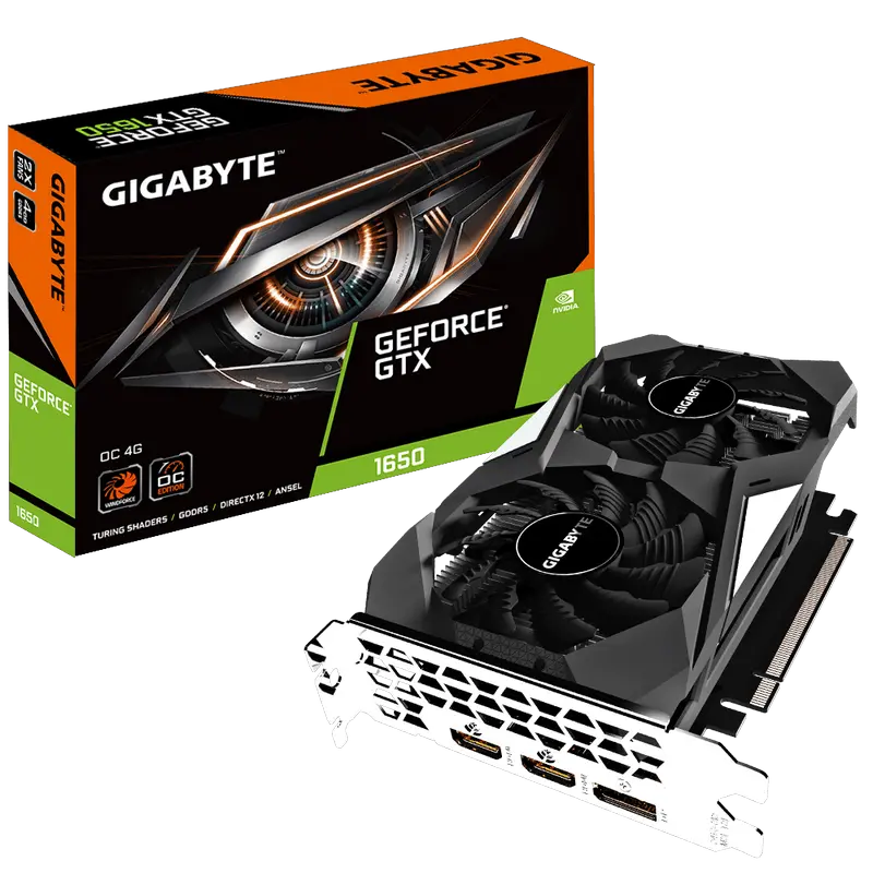 Видеокарта Gigabyte GV-N1650OC-4GD,  4ГБ GDDR5 128бит - photo