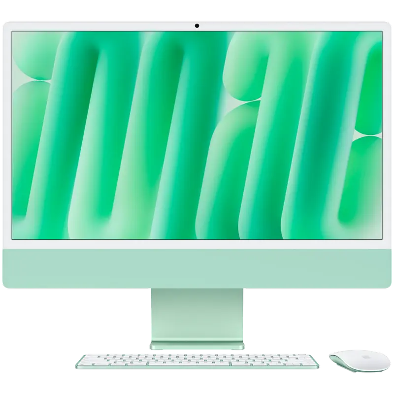 Computer All-in-One Apple iMac A3137, 24", M4 with 10-core CPU and 10-core GPU, 16GB/256GB, macOS Sequoia, Verde - photo