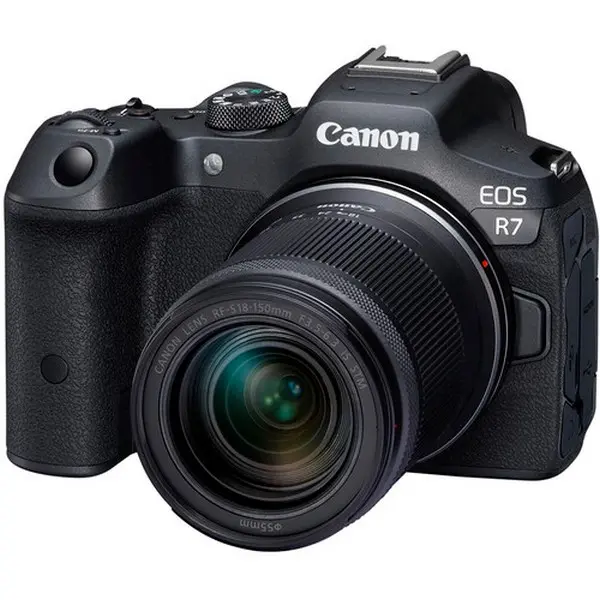 Aparat Foto Mirrorless Canon EOS R7 + RF-S 18-150 IS STM & Adapter EF-EOS R, Negru - photo
