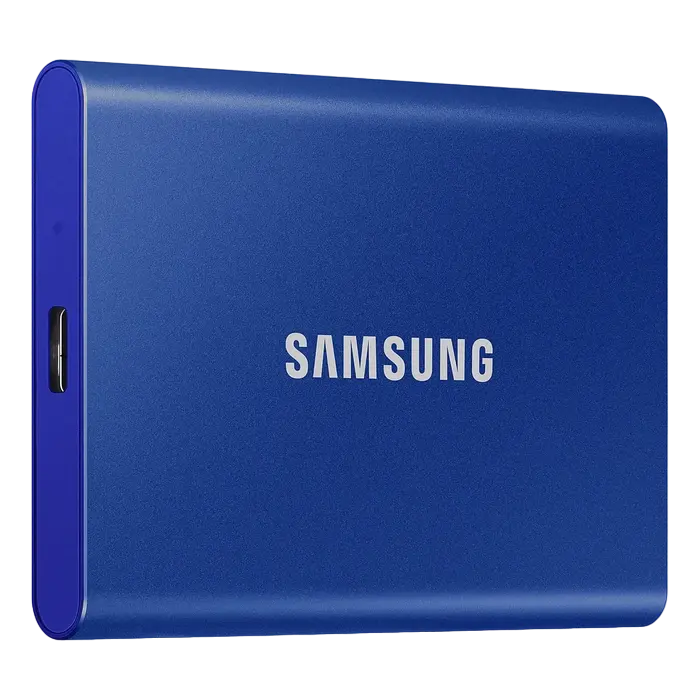 Внешний портативный жесткий диск Samsung Portable SSD T7, 2 ТБ, Синий (MU-PC2T0H/WW) - photo