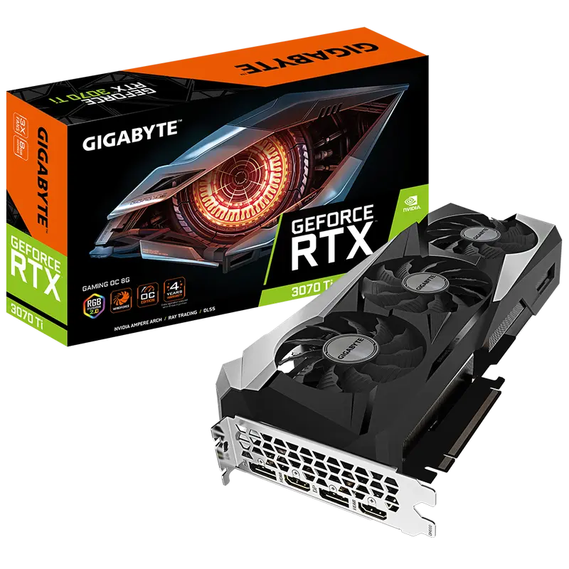 Placă Video Gigabyte GV-N307TGAMING OC-8GD,  8GB GDDR6X 256bit - photo