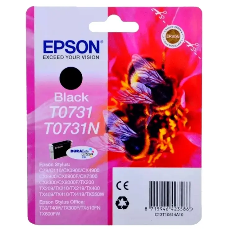Cartuș de cerneală Epson T073 DURABrite Ultra, C13T10514A10, Negru