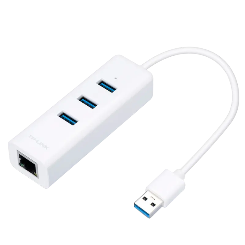 Adaptor USB 3.0 UE330 2 în 1- Adaptor Gigabit Ethernet & 3-Port Hub UE330 TP-LINK - photo