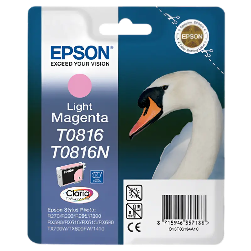 Cartuș de cerneală Epson T0816/T0816N, 11,1ml, Magenta Deschisa - photo