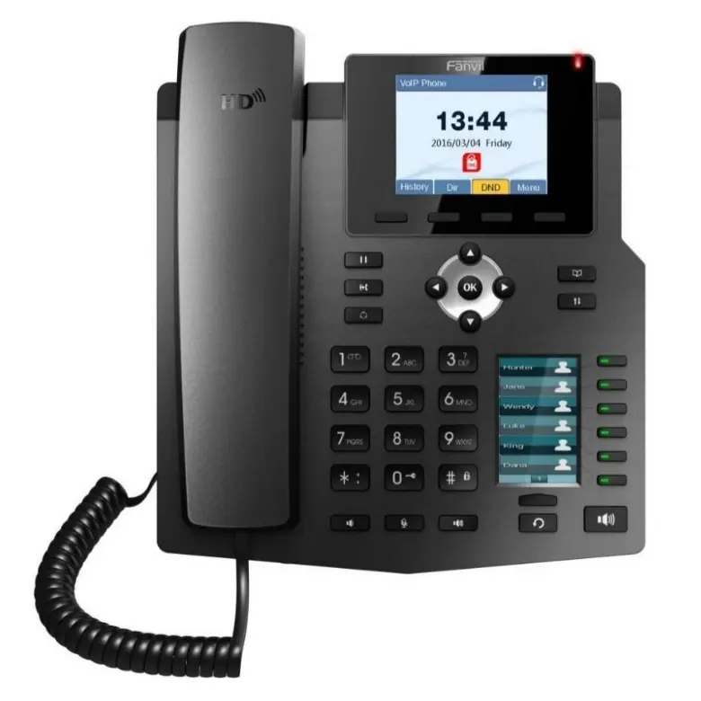 Fanvil X4 Black, VoIP phone, Colour Display, SIP support - photo