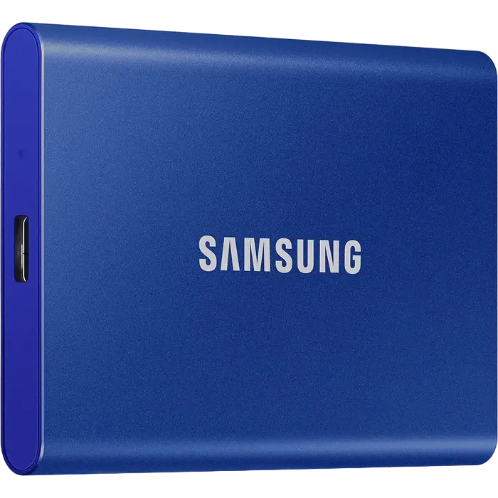 SSD portabil extern Samsung T7, 500 GB, Albastru (MU-PC500H/WW) - photo