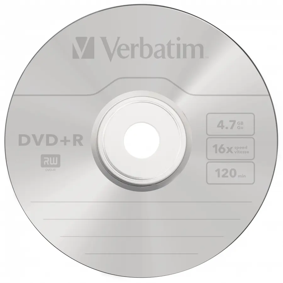  25*Cake DVD+R Verbatim, 4.7GB, 16x, 43500