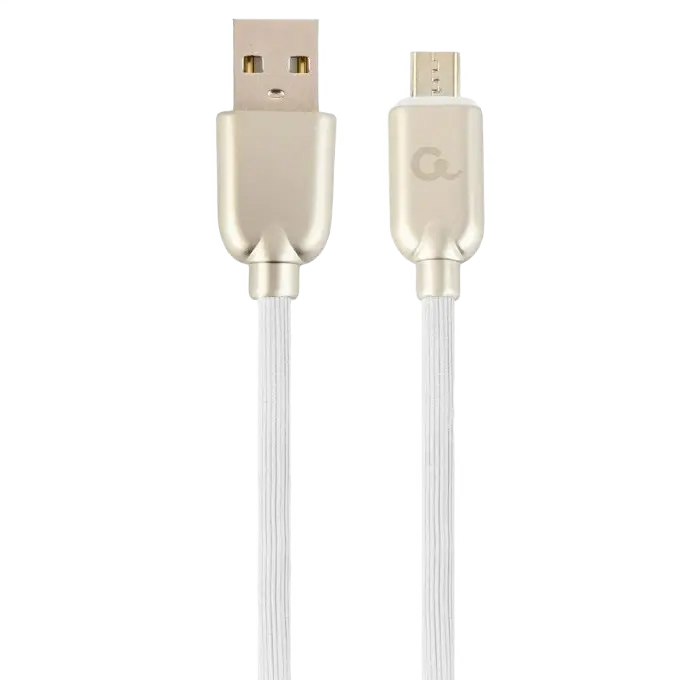 Кабель для зарядки и синхронизации Cablexpert CC-USB2R-AMmBM-1M-W, USB Type-A/micro-USB, 1м, Белый - photo