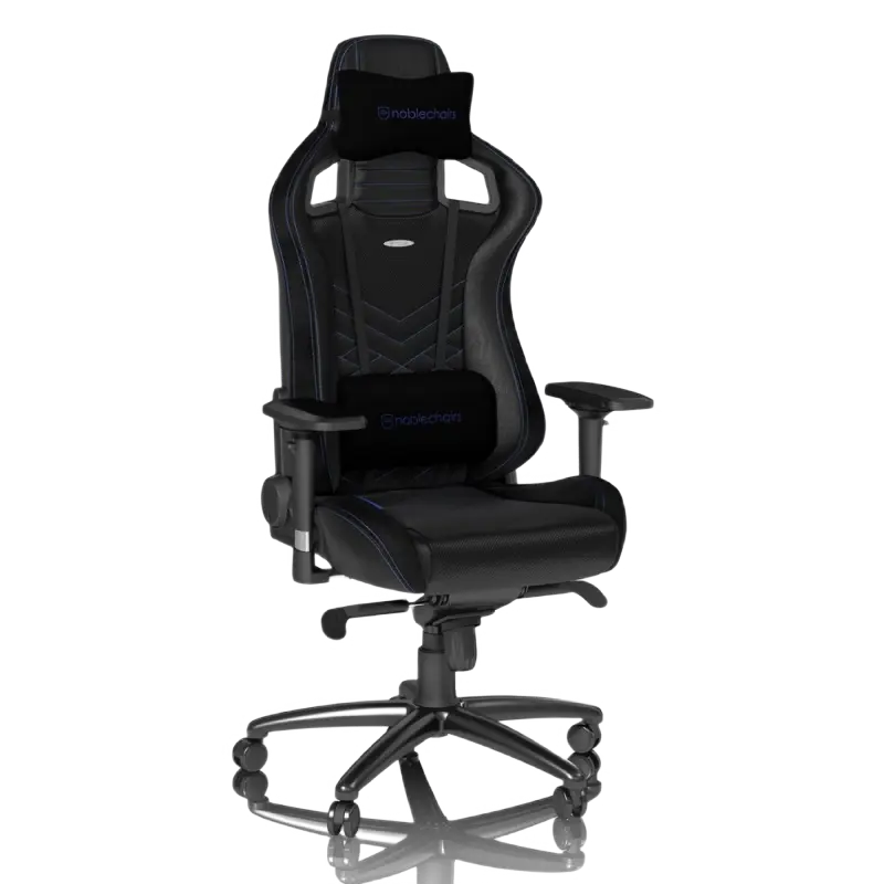Игровое кресло Noblechairs Epic, Искусственная кожа, Черный/Синий - photo