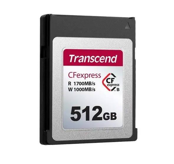 512GB CFexpress 2.0 Type B (PCIe 3.0 x2, NVMe 1.3), Transcend "TS512GCFE820" (R/W: 1700/1000MB/s) - photo