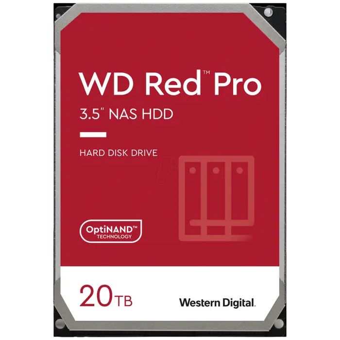 Жесткий диск Western Digital WD Red Pro, 3.5", 20 TB <WD201KFGX> - photo