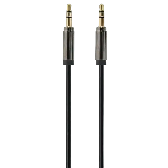 Аудио адаптер Cablexpert CCAP-444-0.75M, 3.5mm 3-pin (M) - 3.5mm 3-pin (M), 0,75м, Чёрный - photo