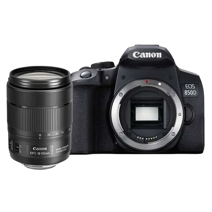 Aparat foto DSLR Canon EOS 850D + EF-S 18-135 USM, Negru - photo