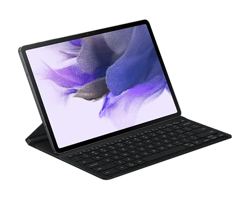 Чехол для планшета Samsung Galaxy Tab S7+ Book Cover Keyboard, 12,4", Полиуретан, Чёрный - photo