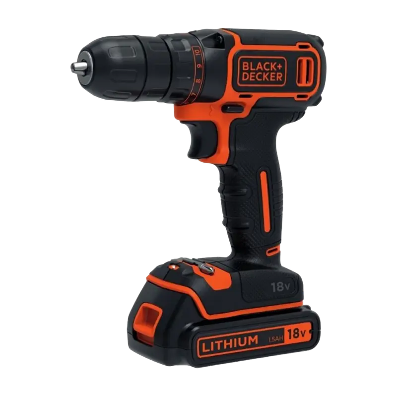 Аккумуляторная дрель-шуруповерт Black+Decker BDCDC18B-QW - photo