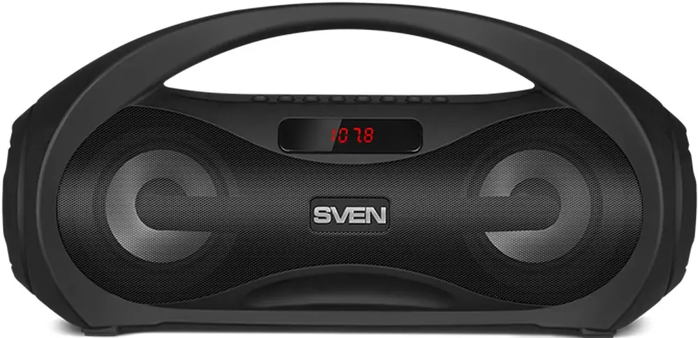 Speakers SVEN "PS-425" 12w, Black, Bluetooth, Karaoke, microSD, FM, AUX, USB, power:1500mA, DC5V - photo