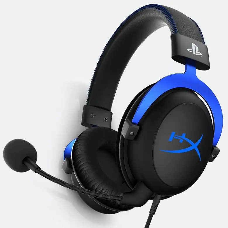 Căști gaming HyperX Cloud PS4, Cu fir, Negru/Albastru - photo