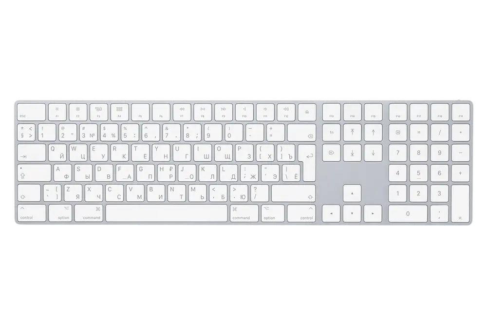 Клавиатура Apple Magic Keyboard with Numeric Keypad, Беспроводное, Белый - photo