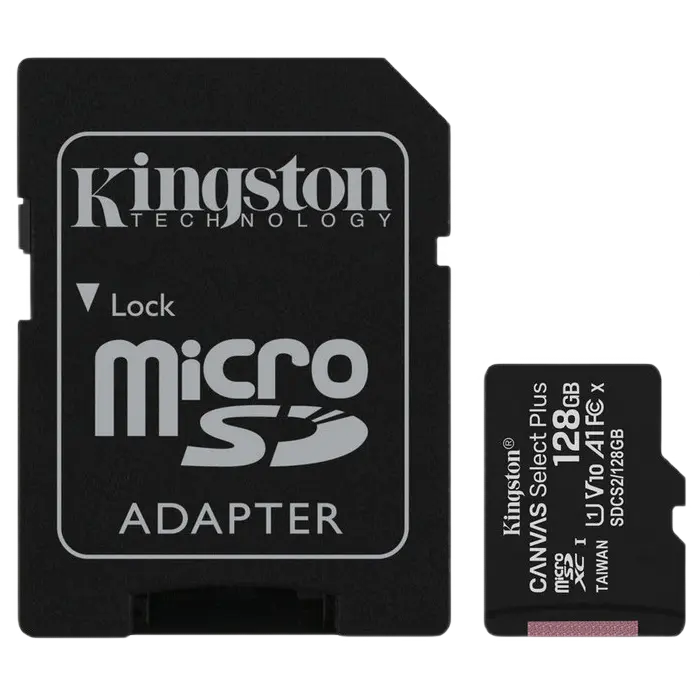 Карта памяти Kingston Canvas Select+, 128Гб (SDCS2/128GB) - photo
