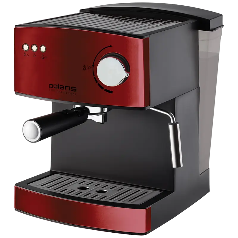 Кофеварка рожковая Polaris PCM1528AE, 850Вт, Красный - photo