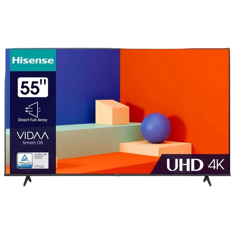 55" LED SMART TV Hisense 55A6K, 3840x2160 4K UHD, VIDAA U6.0, Negru - photo