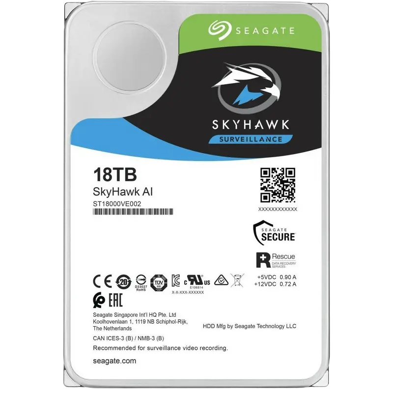 Жесткий диск Seagate SkyHawk AI, 3.5", 18 ТБ <ST18000VE002> - photo