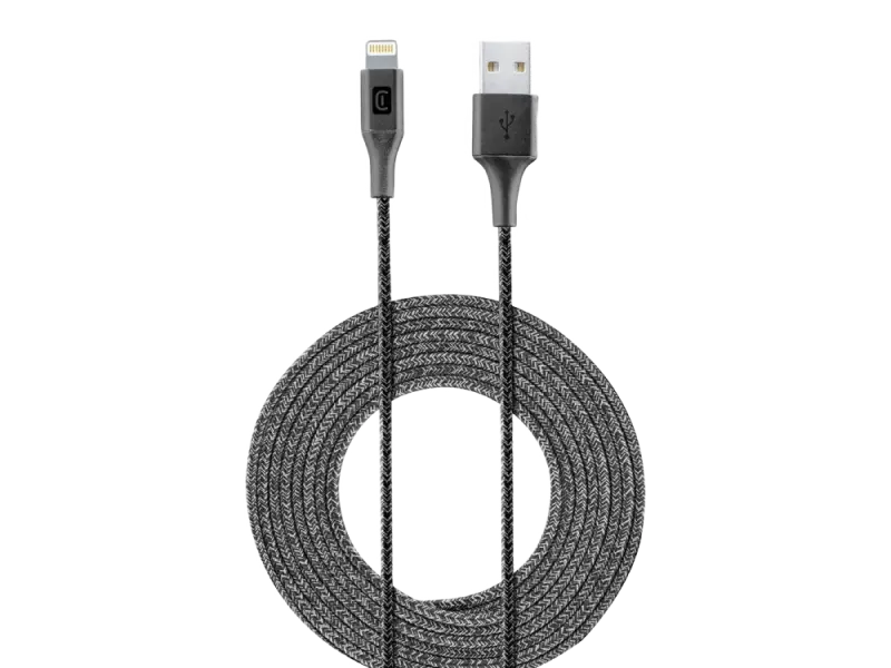 Кабель для зарядки и синхронизации Cellularline Long Cable, USB Type-A/Lightning, 2,5м, Чёрный - photo