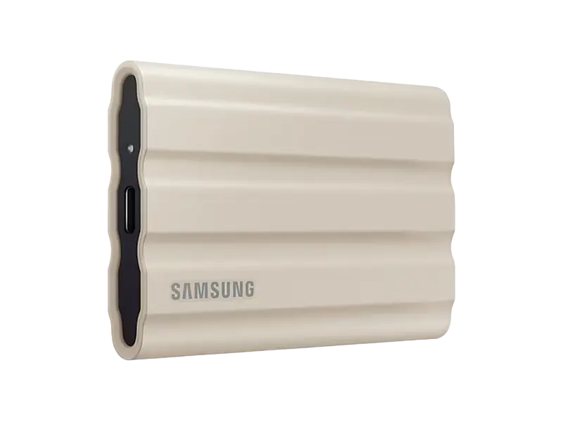 Внешний портативный SSD накопитель Samsung T7 Shield, 1 ТБ, Бежевый (MU-PE1T0K/EU) - photo