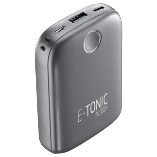 Портативное зарядное устройство Cellularline E-TONIC 10000, 10мА·ч, Чёрный - photo