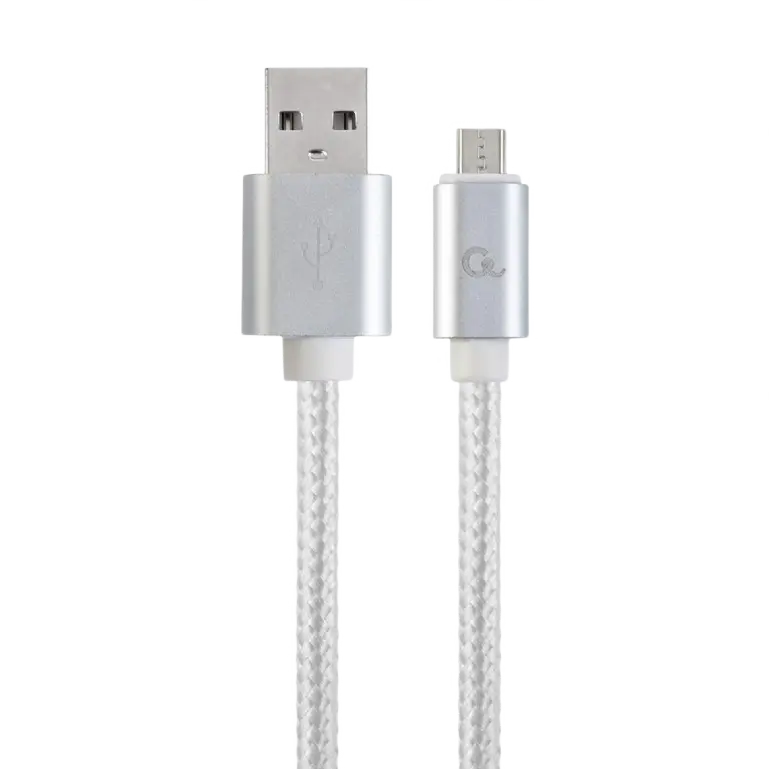 Кабель для зарядки и синхронизации Cablexpert CCB-mUSB2B-AMBM-6, USB Type-A/micro-USB, 1,8м, Серебристый - photo