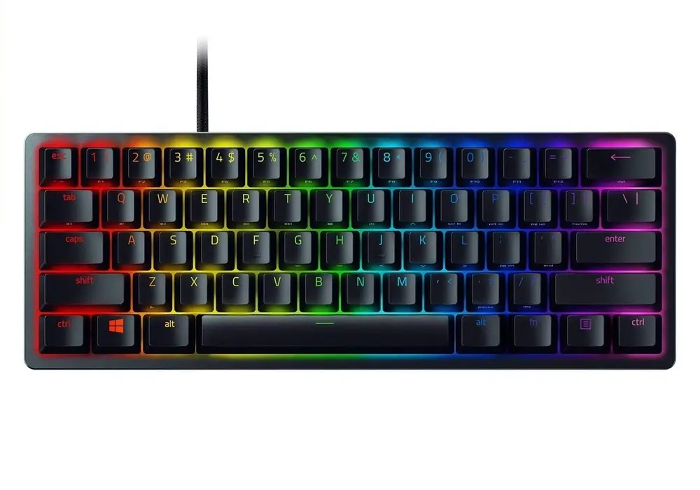 Gaming Keyboard Razer Huntsman Mini, Optical Linear SW, Doubleshot PBT Keycaps,US Layout,USB, Black - photo