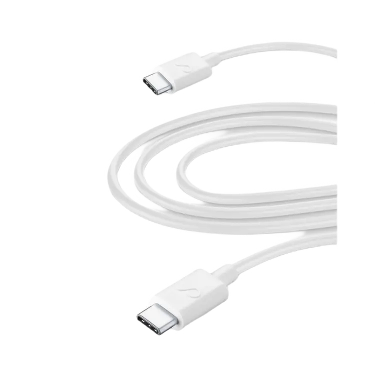 Кабель для зарядки и передачи данных Cellularline Power Cable, USB Type-C/USB Type-C, 3м, Белый - photo
