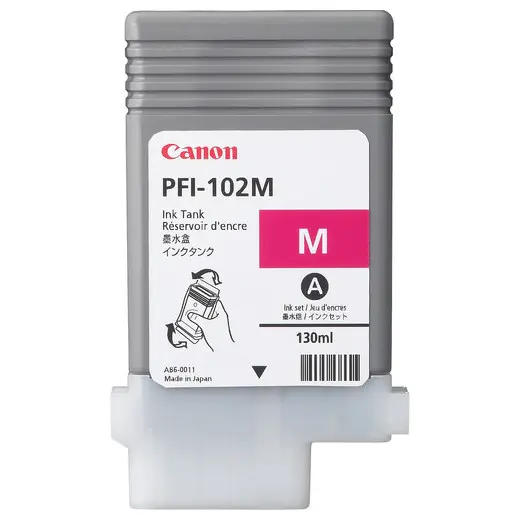 Ink Cartridge Canon PFI-102M magenta,130ml for iPF720,710,700,610,605,600,510,500 - photo