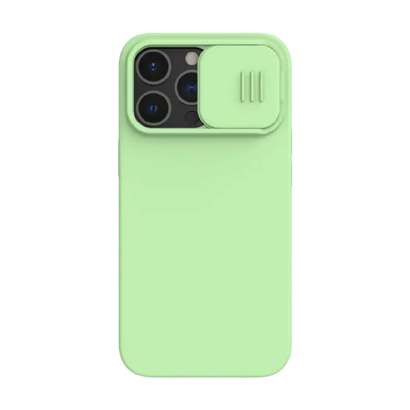 Husă Nillkin iPhone 13 Pro, CamShield Silky Silicone, Mint Green - photo