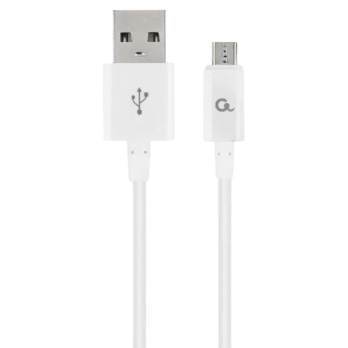 Cablu încărcare și sincronizare Cablexpert CC-USB2P-AMmBM-2M-W, USB Type-A/micro-USB, 2m, Alb - photo
