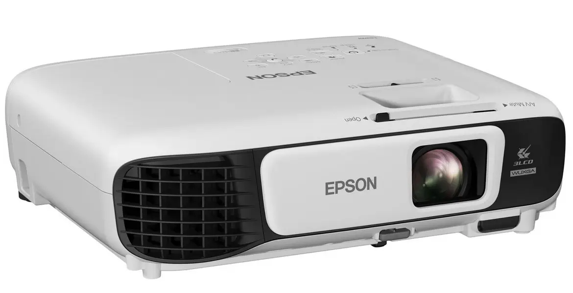 Projector Epson EB-U42; LCD, WUXGA, 3600Lum, 15000:1, 1.2x Zoom, Wi-Fi, Miracast, White/Black - photo