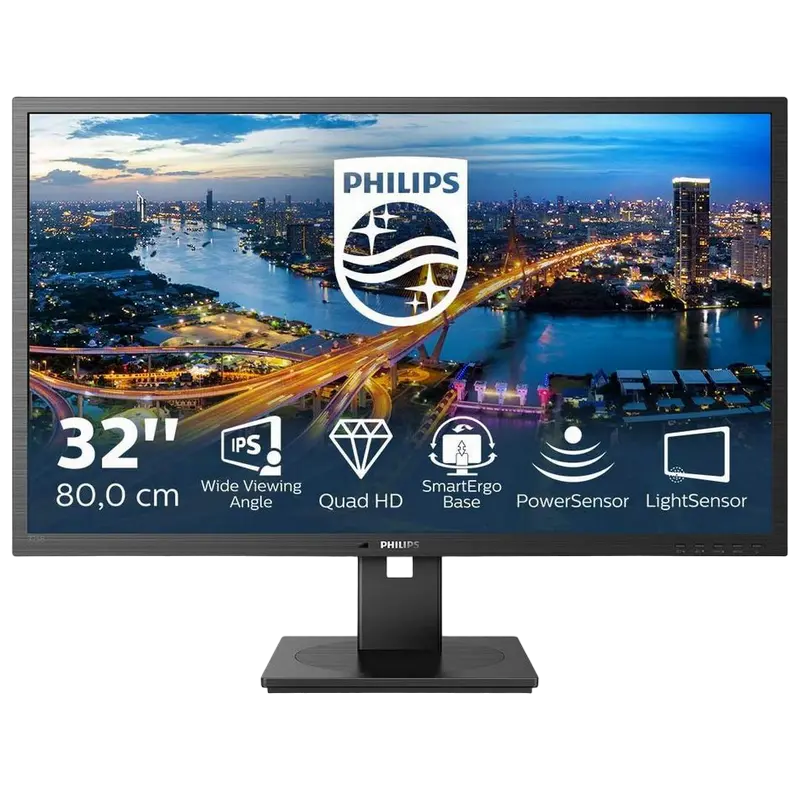 31,5" Monitor Philips 325B1L, IPS 2560x1440 WQHD, Negru - photo